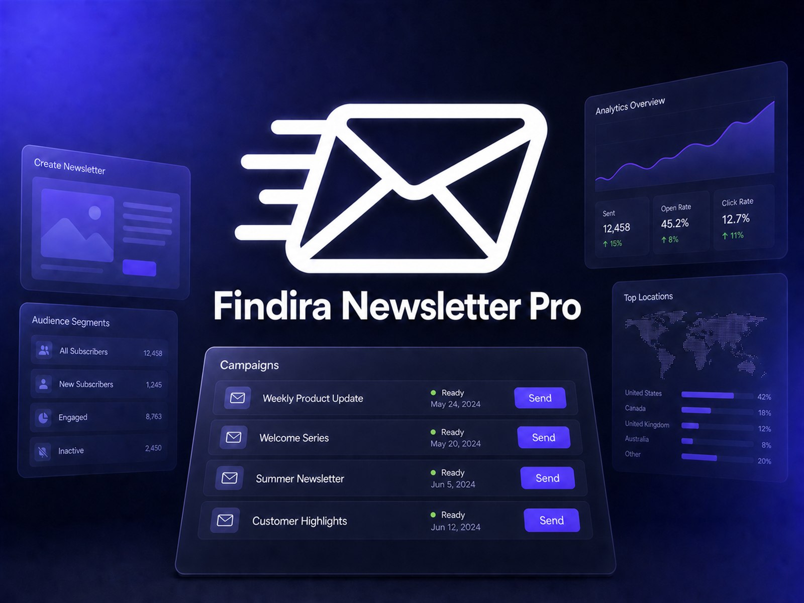 Findira Newsletter campaign management overview